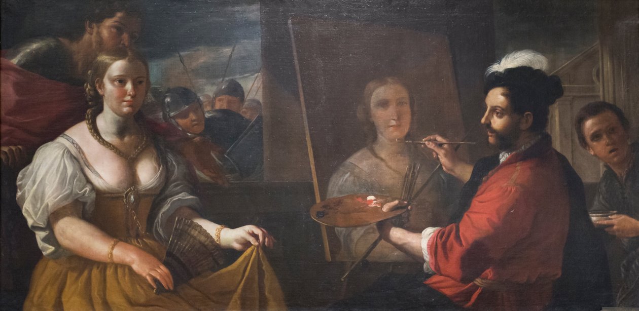 Apelles megfesti Campaspe portréját, Nagy Sándor szeretőjét, a 17. század második fele (olaj, vászon) alkotó: Mattia (1613 99) Preti