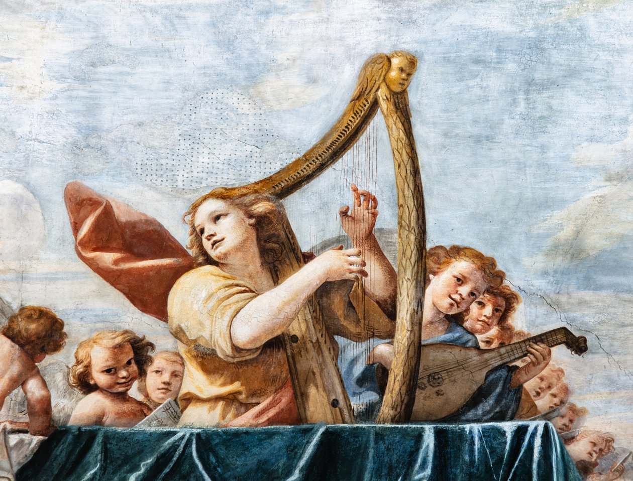 Angyalok koncertjei, részlet alkotó: Mattia (1613-99) Preti