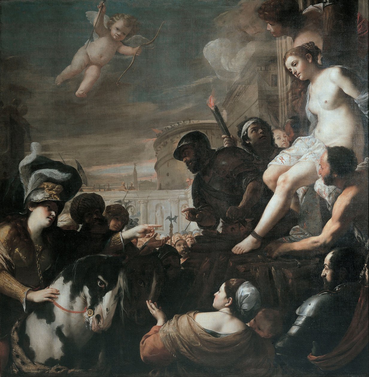 Clorinda megmenti Olindót és Sophroniát, 1645 alkotó: Mattia Preti