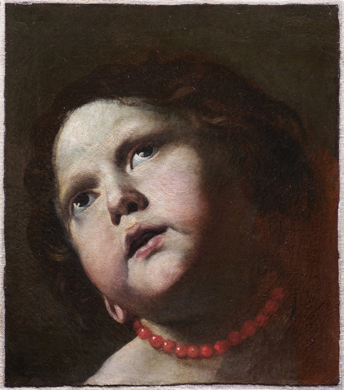 Egy lány feje korall nyaklánccal, c. 1645. alkotó: Mattia Preti
