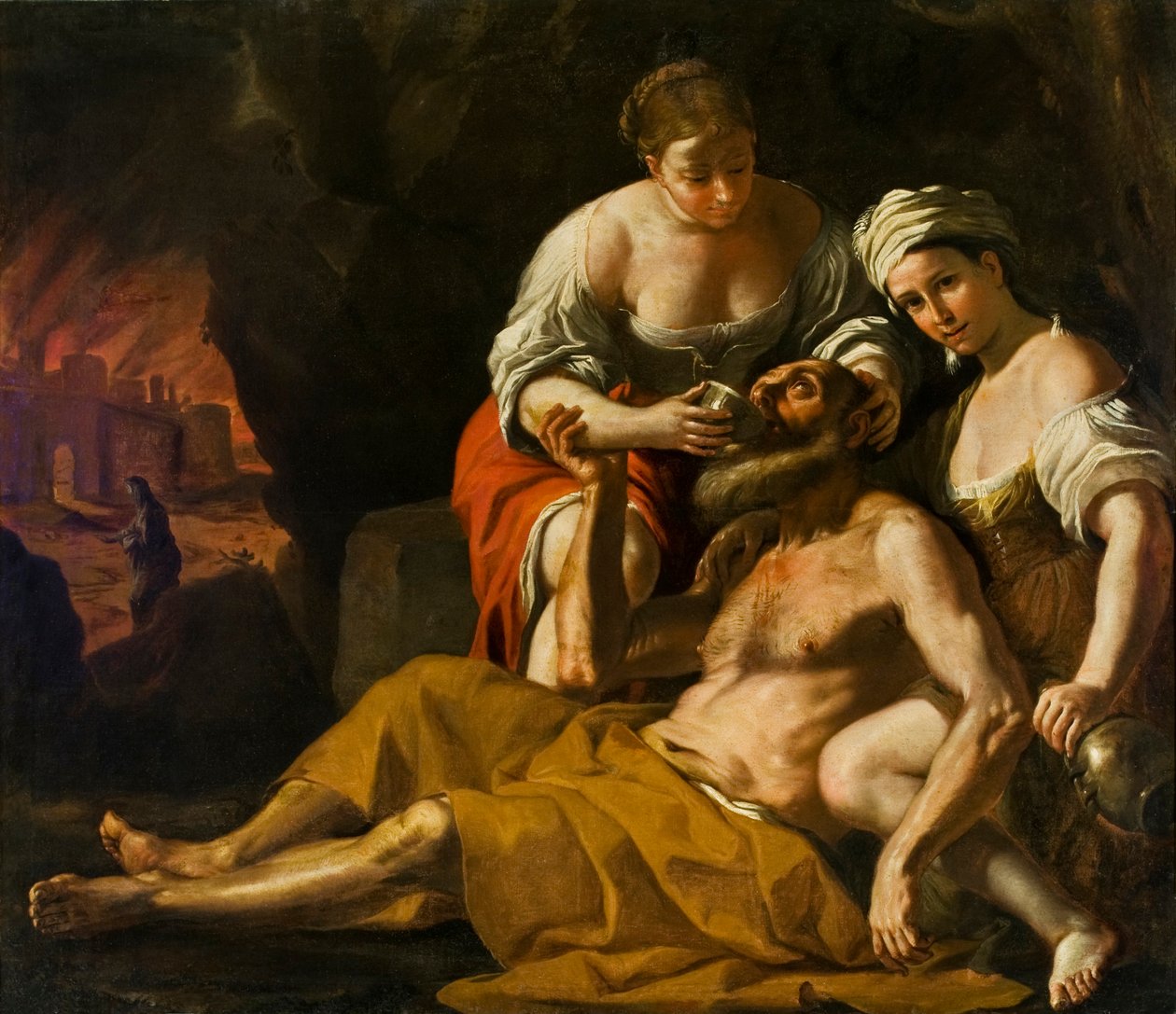 Lót és lányai, 1675-1680 körül. alkotó: Mattia Preti