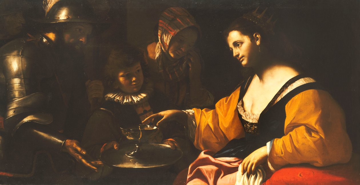 Sophonisba megkapta a Méregpoharat, 1640 körül alkotó: Mattia Preti