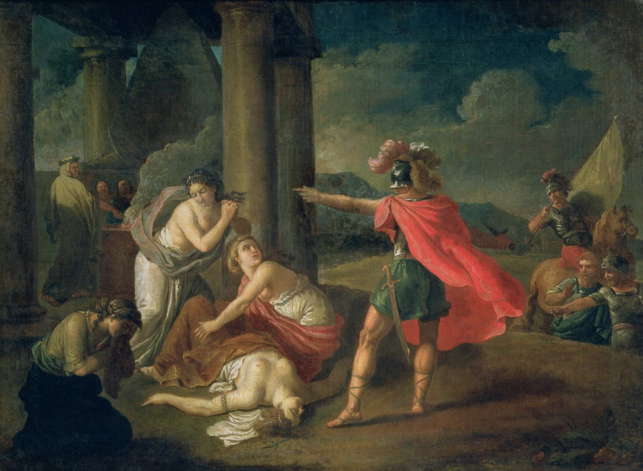Kamilla, Horatius nővére halála, 1787 alkotó: Matvei Ivanovich Puchinov