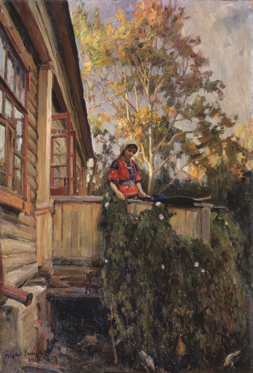 Az erkélyen, 1912 alkotó: Matvei Markovich Zaytsev