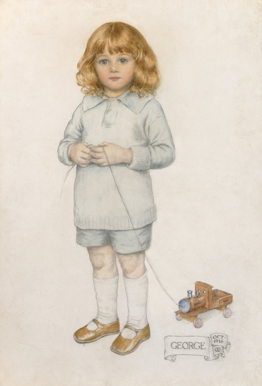 George portréja, 1916 ceruza és wc papírra, 1916 alkotó: Maud Tindal Atkinson