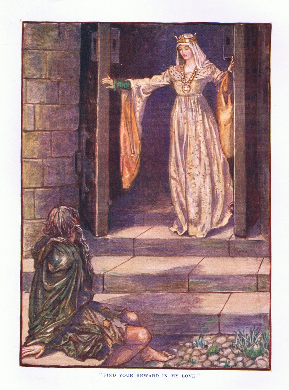 Találja meg jutalmát szerelmemben, illusztráció a Lady and Fairy Tales, 1914-ből alkotó: Maud Tindal Atkinson