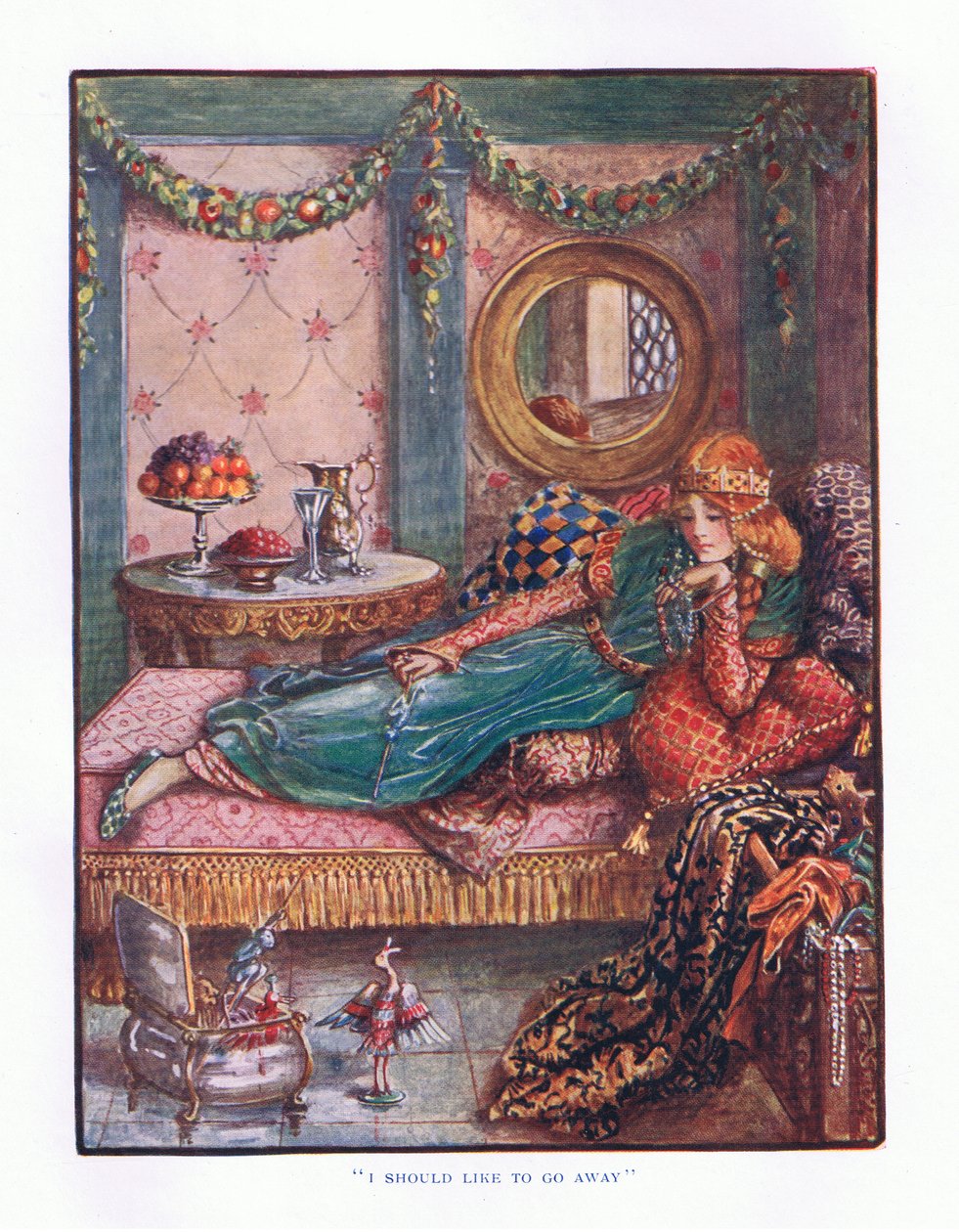 Azt szeretném mondani, menj el, illusztráció a Lady And Fairy Tales, 1914-ből alkotó: Maud Tindal Atkinson