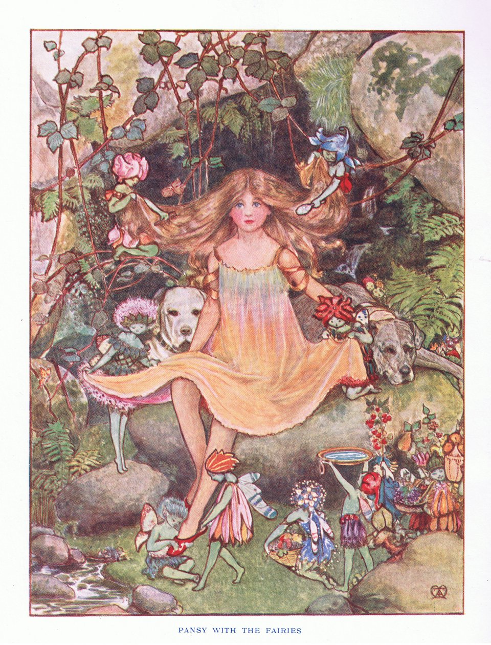 Árvácska a tündérekkel, illusztráció a Lady Anns Fairy Tales-ből, 1914 alkotó: Maud Tindal Atkinson