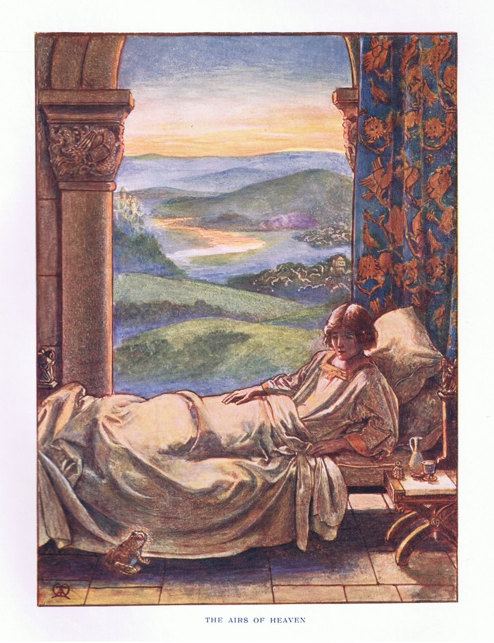 A mennyország levegője, illusztráció a Lady and Fairy Tales-ből, 1914 alkotó: Maud Tindal Atkinson