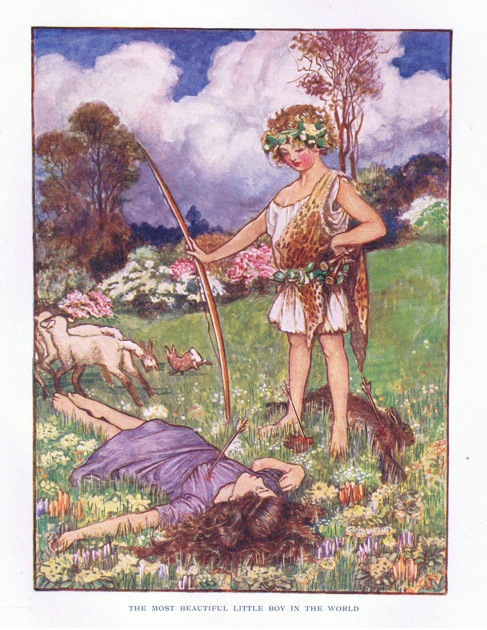 A világ legszebb kisfia, illusztráció a Lady And Fairy Tales, 1914-ből alkotó: Maud Tindal Atkinson
