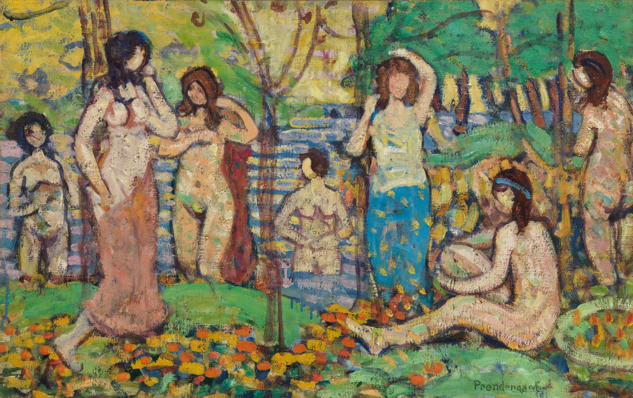 3. számú strand, 1913 körül alkotó: Maurice Brazil Prendergast