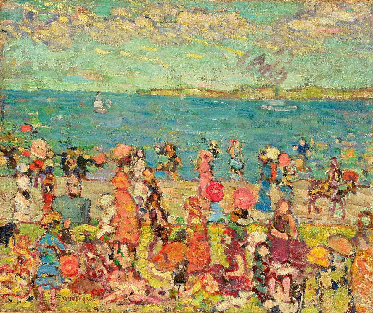 Tengerparti jelenet, 1912-1913 körül alkotó: Maurice Brazil Prendergast