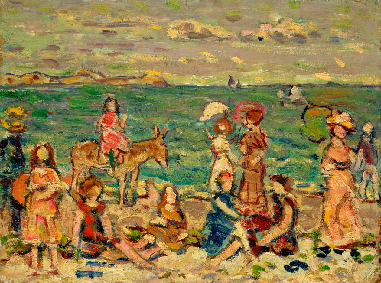 Tengerparti jelenet, 1912-1913 körül alkotó: Maurice Brazil Prendergast