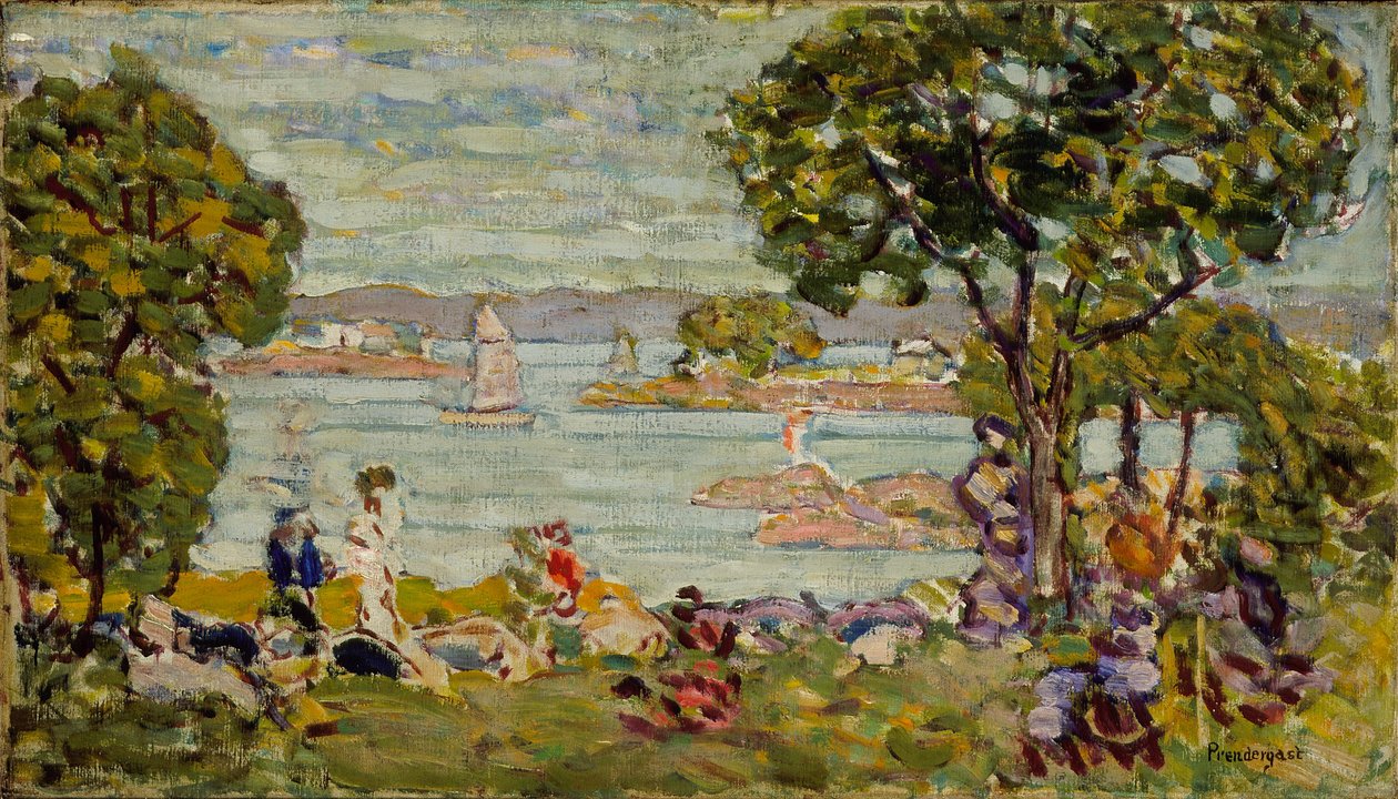 Cove, Maine, 1907-1910 körül alkotó: Maurice Brazil Prendergast