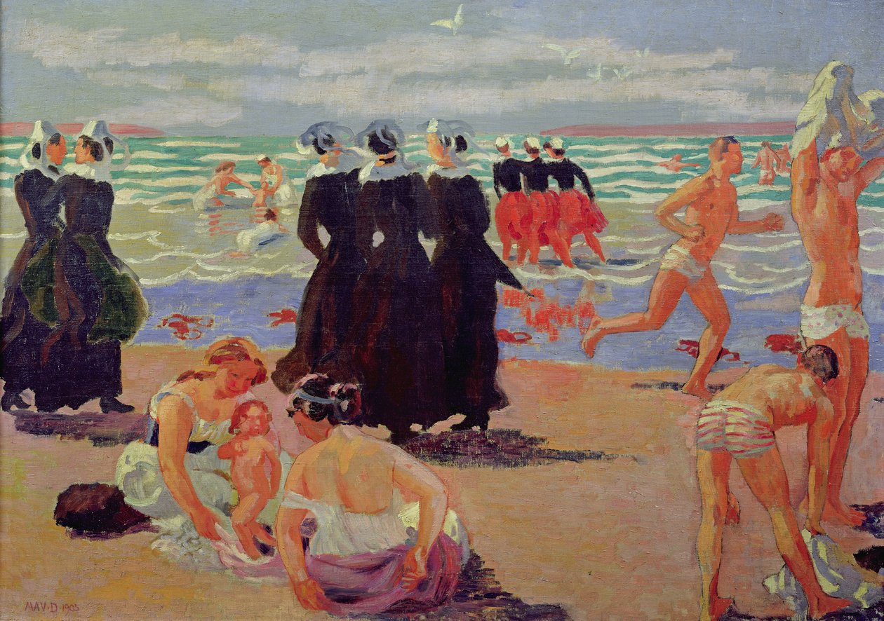 Fürdés a Sainte-Anne-la-Palud-i kegyelemben, 1905 alkotó: Maurice Denis