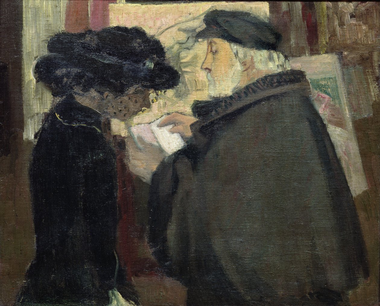 Edgar Degas (1834-1917) modelljével, 1904 körül. alkotó: Maurice Denis