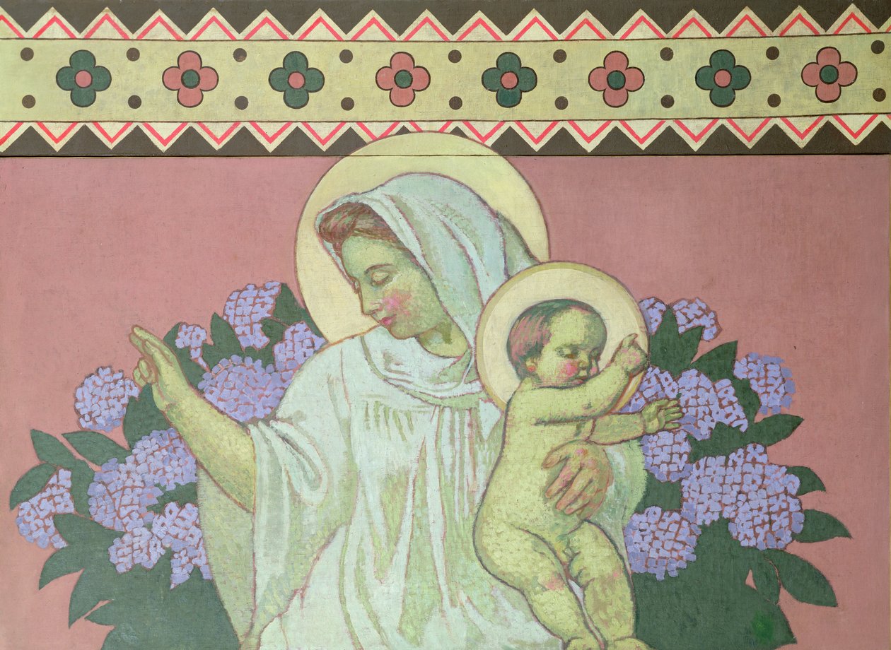 Grace, középső rész a művész Perros-Guirac-i otthonának díszítéséből, 1908 alkotó: Maurice Denis
