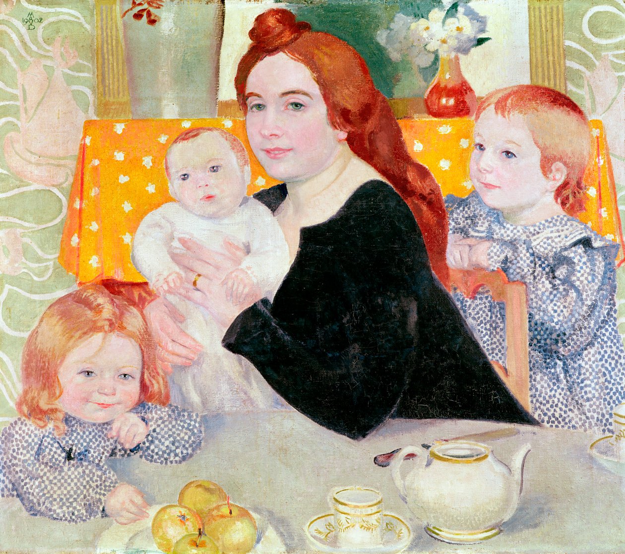 Nagy családi portré kék és sárga színben, 1902 alkotó: Maurice Denis