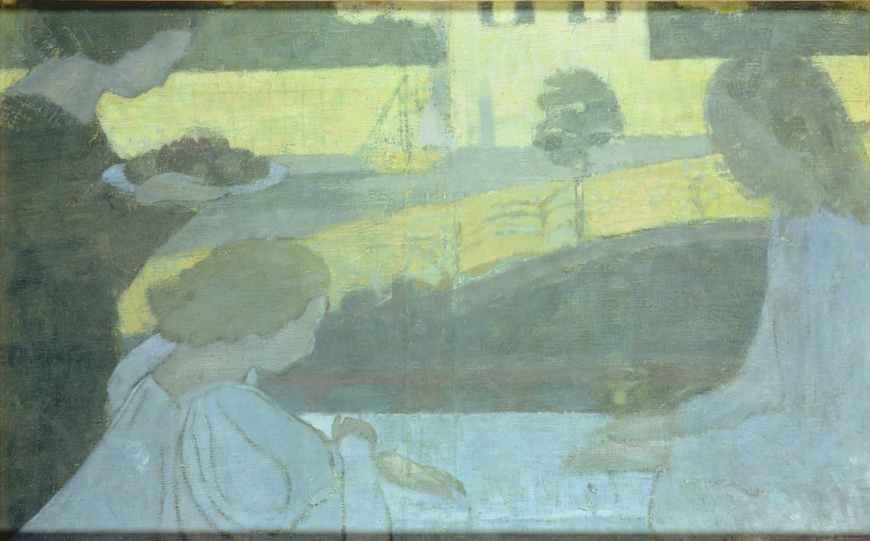 Márta és Mária, első változat a kész festmény hátoldalán, 1896 (lásd: 184139) alkotó: Maurice Denis