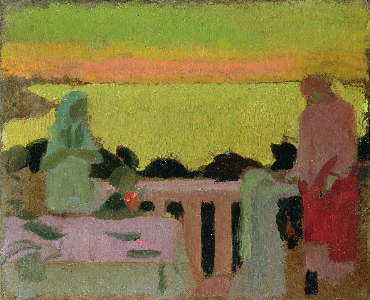 A Silencio erkélyén, avagy Marthe és Marie csendben, 1917 körül alkotó: Maurice Denis