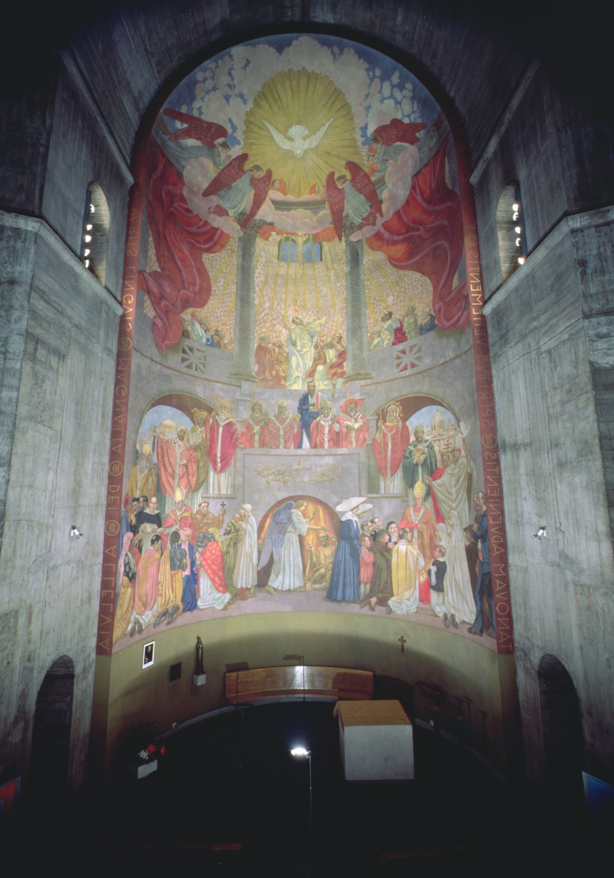 Pünkösd, a templom apszisából, 1934 (részletek 252658 és 252659) alkotó: Maurice Denis