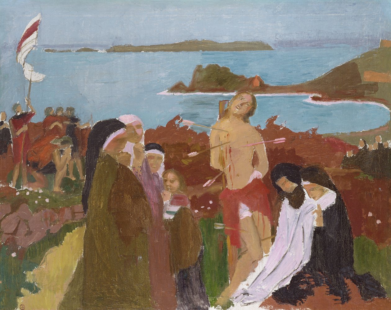Szent Sebestyén a tengerparton, 1912 alkotó: Maurice Denis
