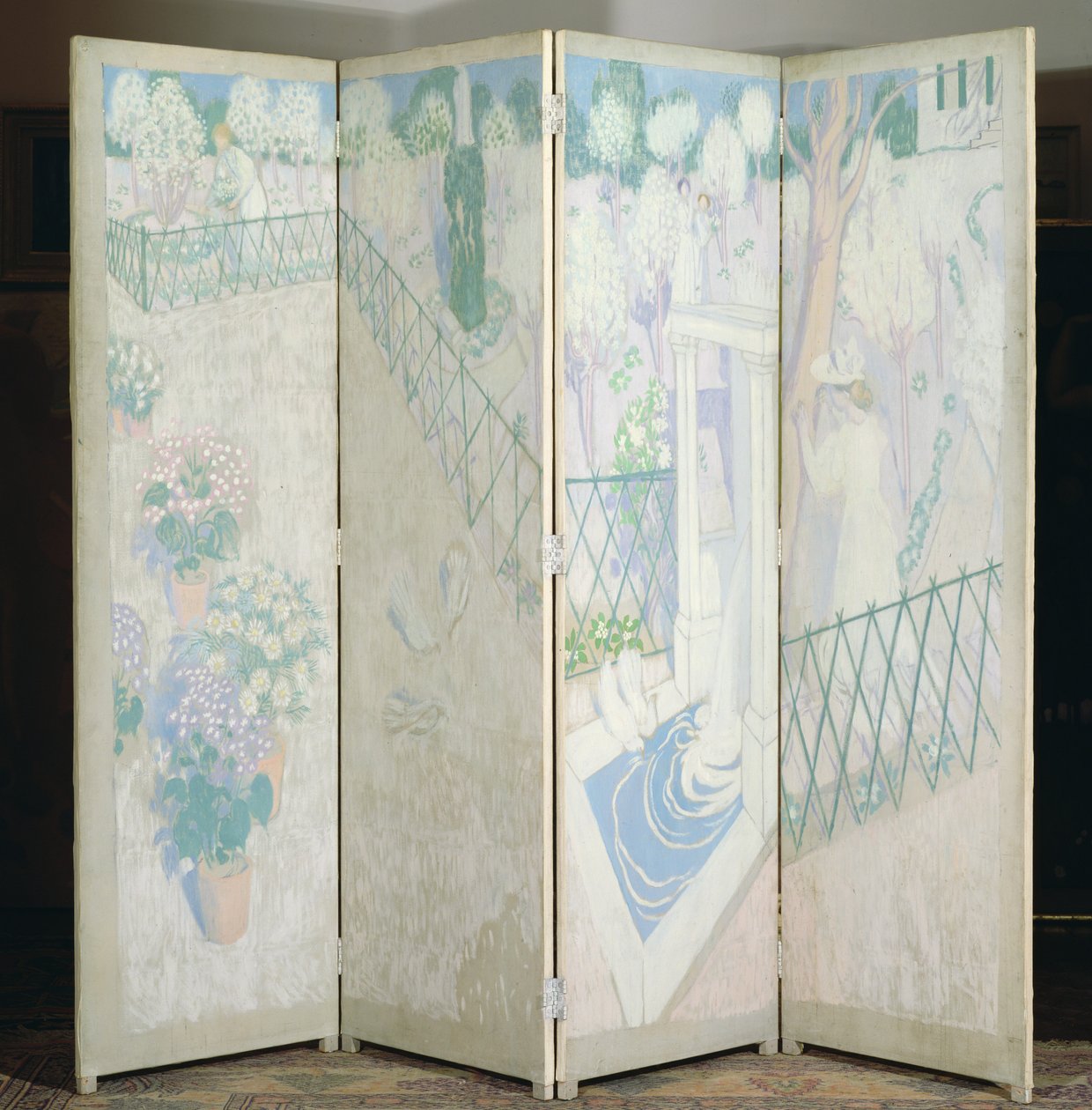 Képernyő galambokkal, 1896 körüli alkotó: Maurice Denis