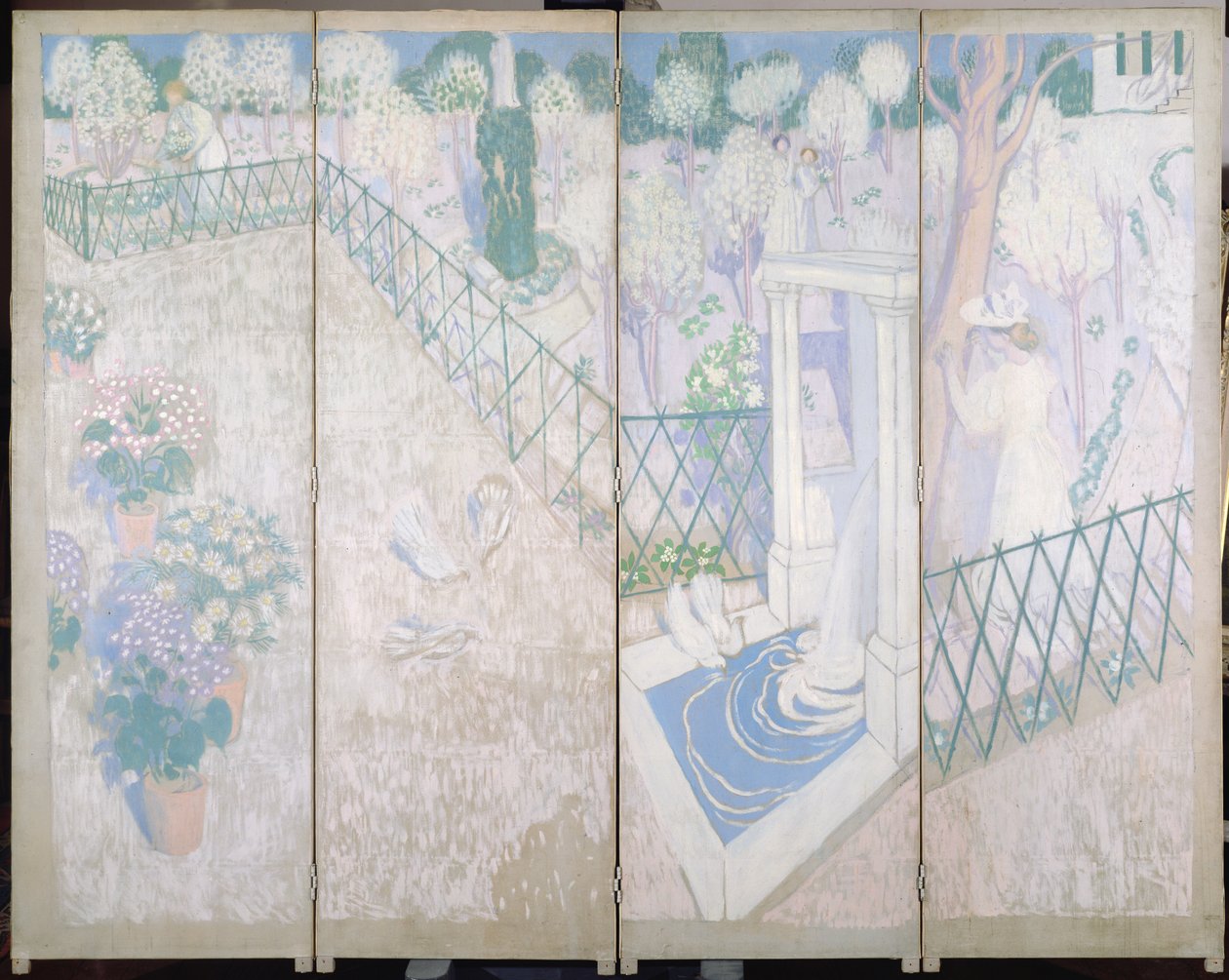 Képernyő galambokkal, 1896 körül alkotó: Maurice Denis