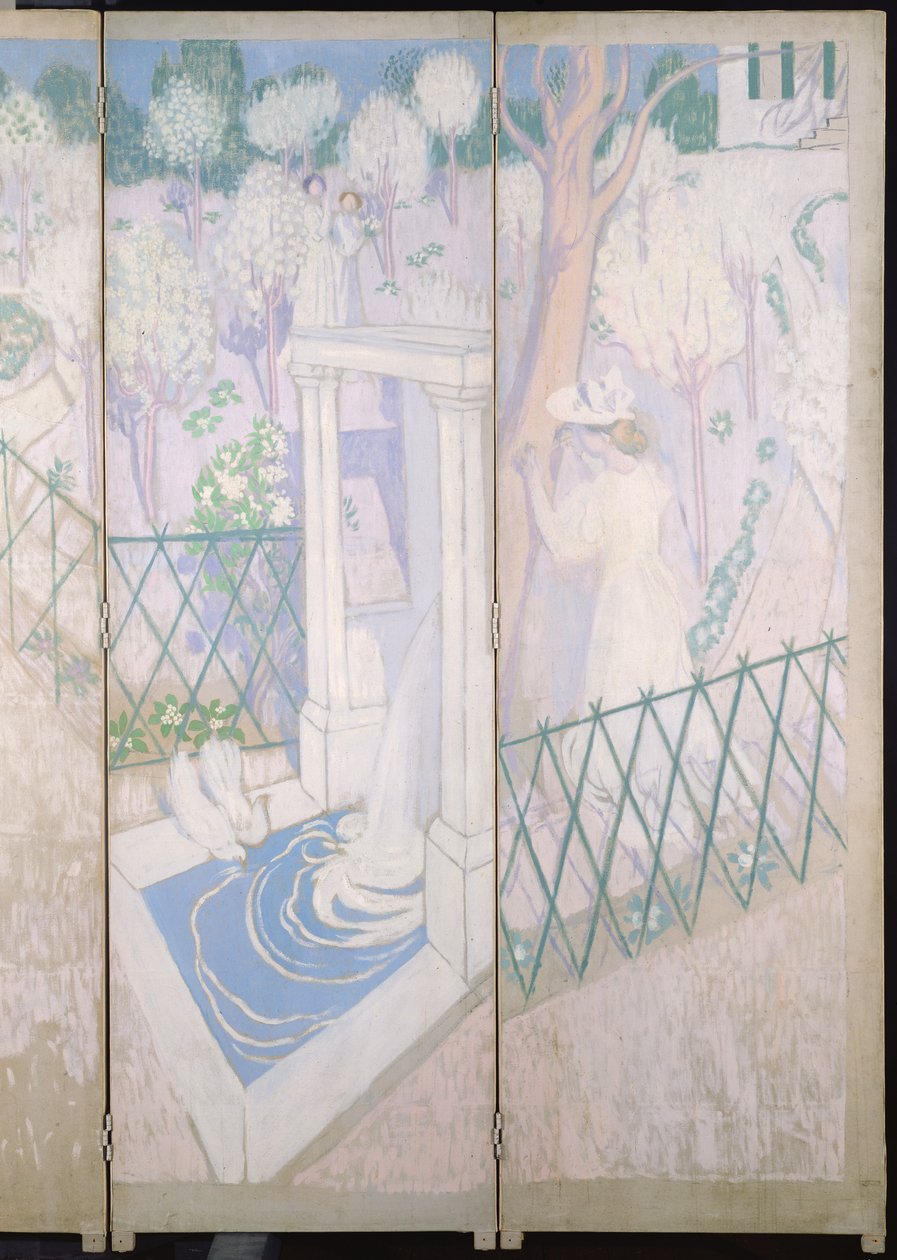 Képernyő galambokkal, a jobb oldali panelek részlete, 1896 körüli olaj, vászon alkotó: Maurice Denis