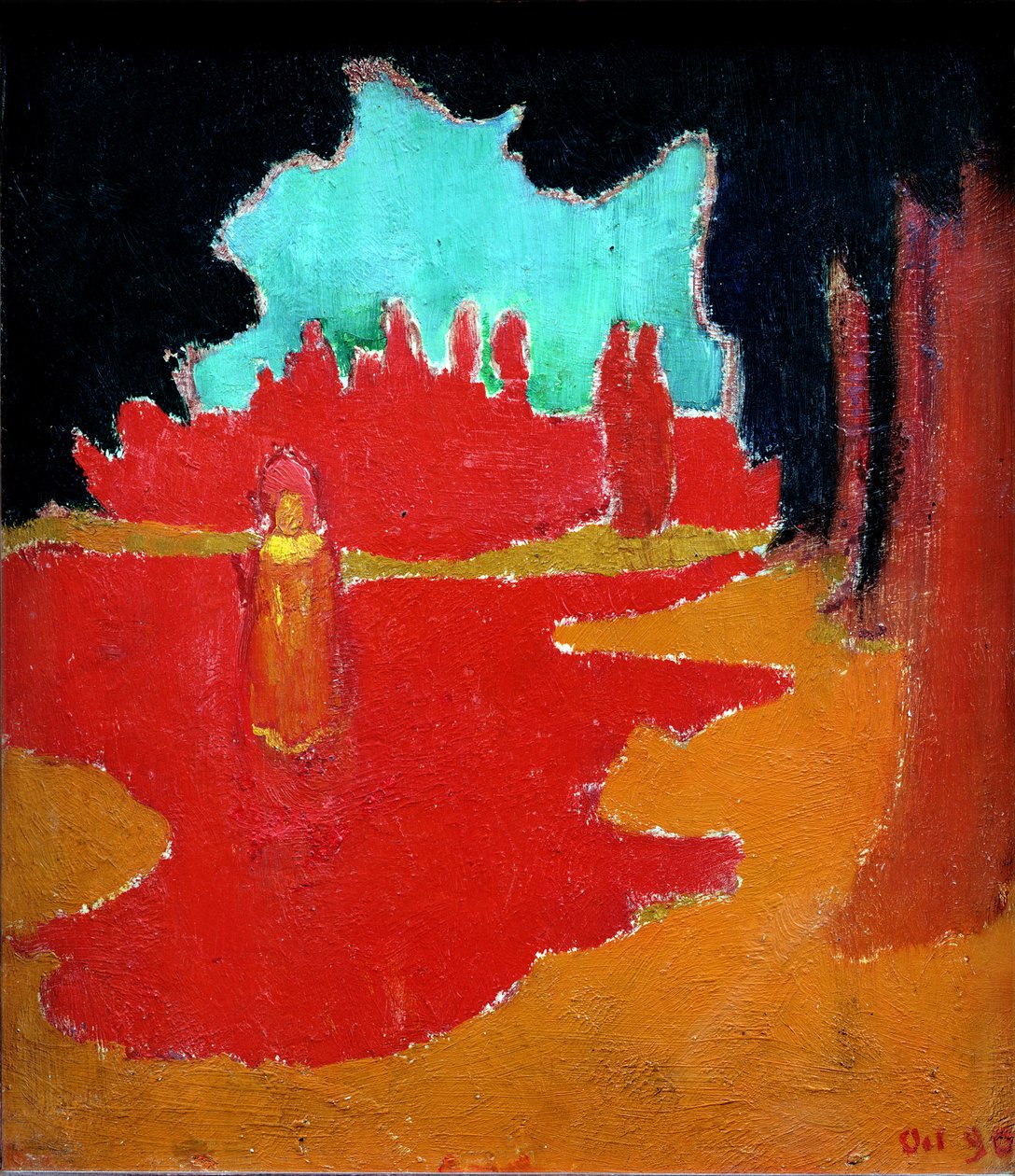 Napfoltok a teraszon, 1890 (olaj a kártyán) alkotó: Maurice Denis