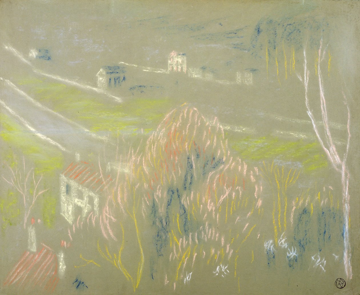 A völgy alja Saint-Germain és Mareil között, 1894 (pasztell, papíron) alkotó: Maurice Denis
