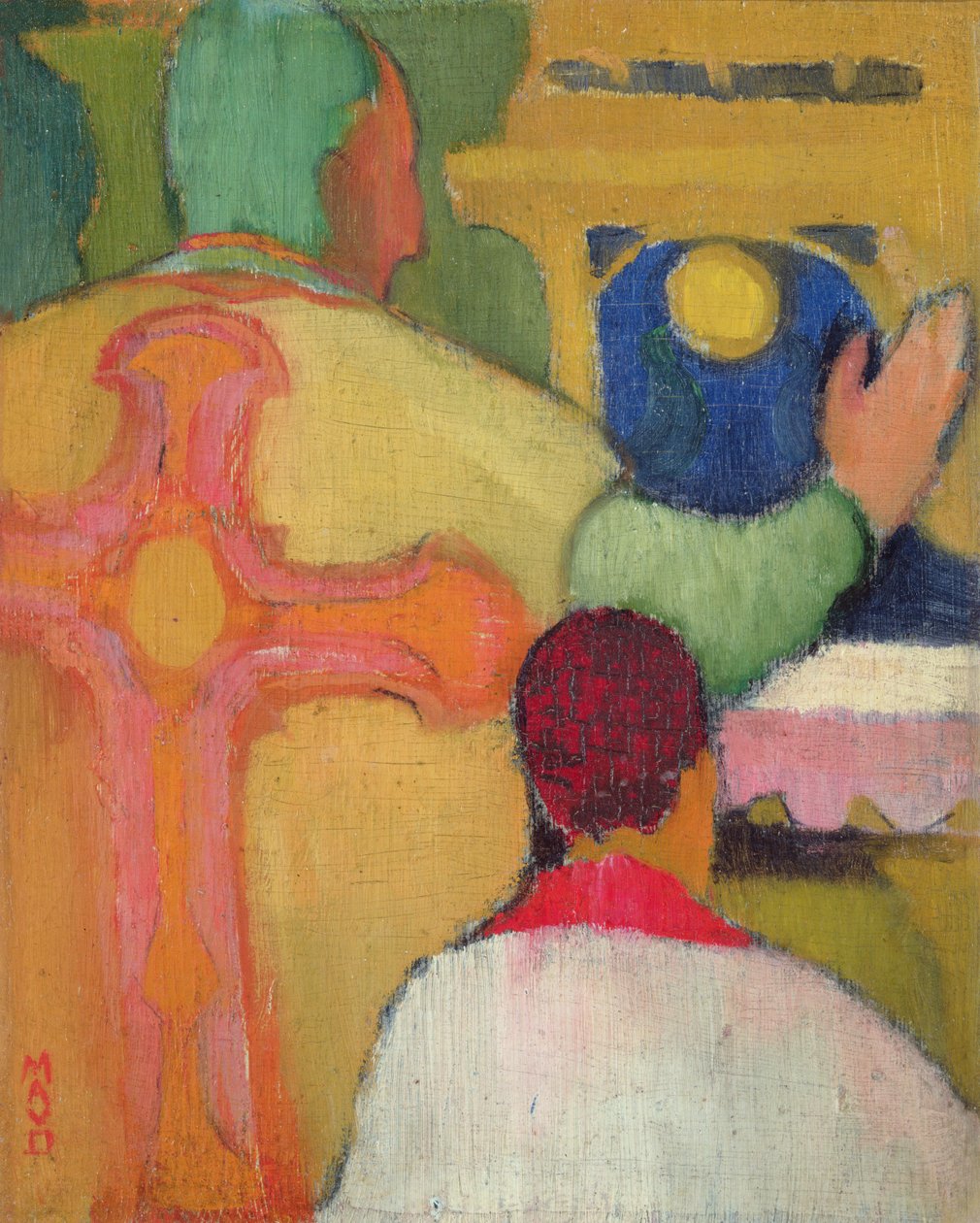 A mise, 1890 körül (olaj, kártya) alkotó: Maurice Denis