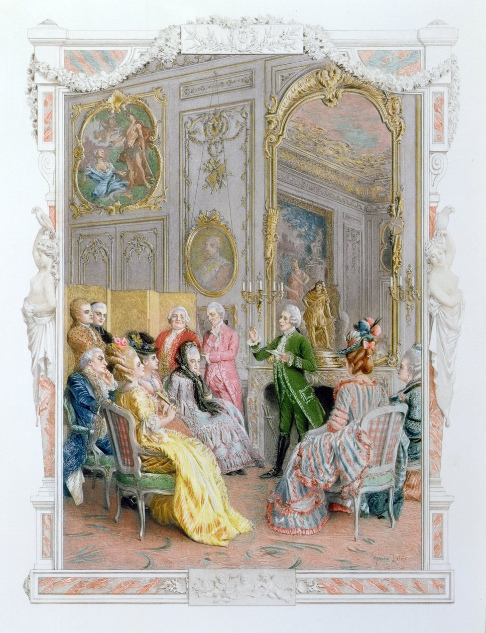 Egy Irodalmi Soiree, 1890 alkotó: Maurice Leloir