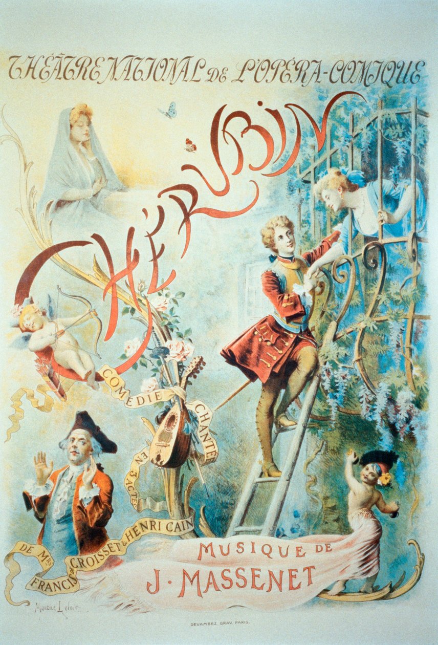 Cherubin, Jules Massenet operája (1842. május 12. – 1912. augusztus 13.) alkotó: Maurice Leloir