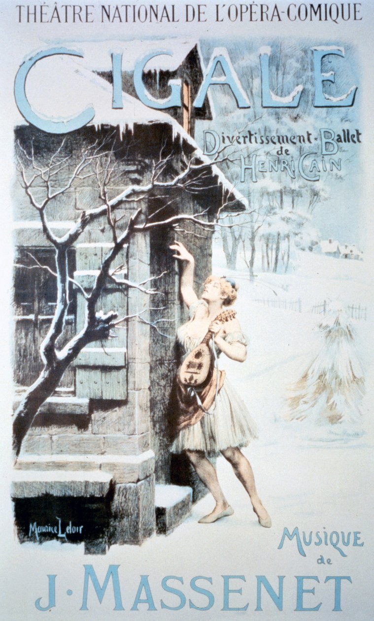 Cigale, Jules Massenet balettje, Henri Cain koreográfiája a Theater Nationale de lOpera Comique-ban alkotó: Maurice Leloir