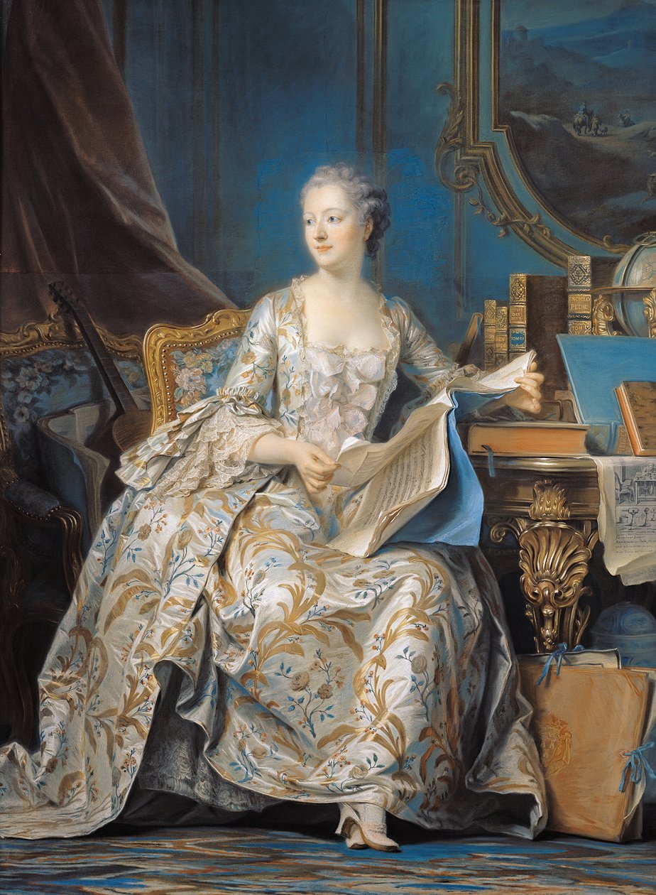 Jeanne Poisson (1721-64) Pompadour márkiné, 1755 (pasztell, vászonra festett papíron) alkotó: Maurice Quentin de La Tour