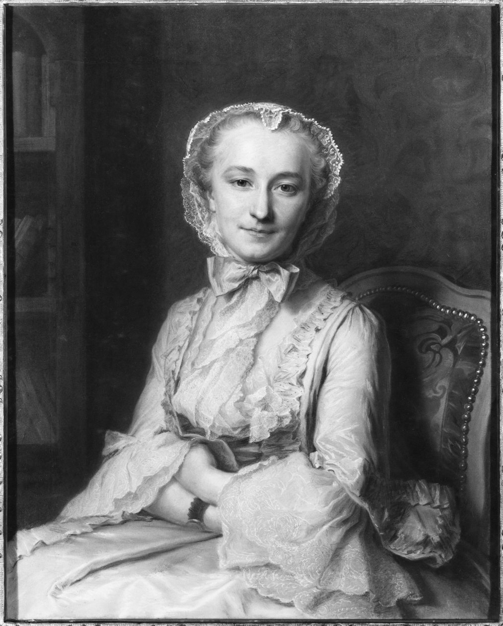 Mademoiselle Marie Salle, 1741 (pasztell, papír) alkotó: Maurice Quentin de La Tour
