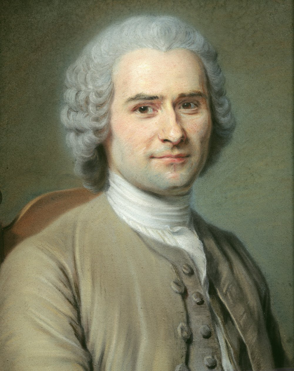 Jean Jacques Rousseau (1712-78) portréja (papír pasztell) alkotó: Maurice Quentin de La Tour