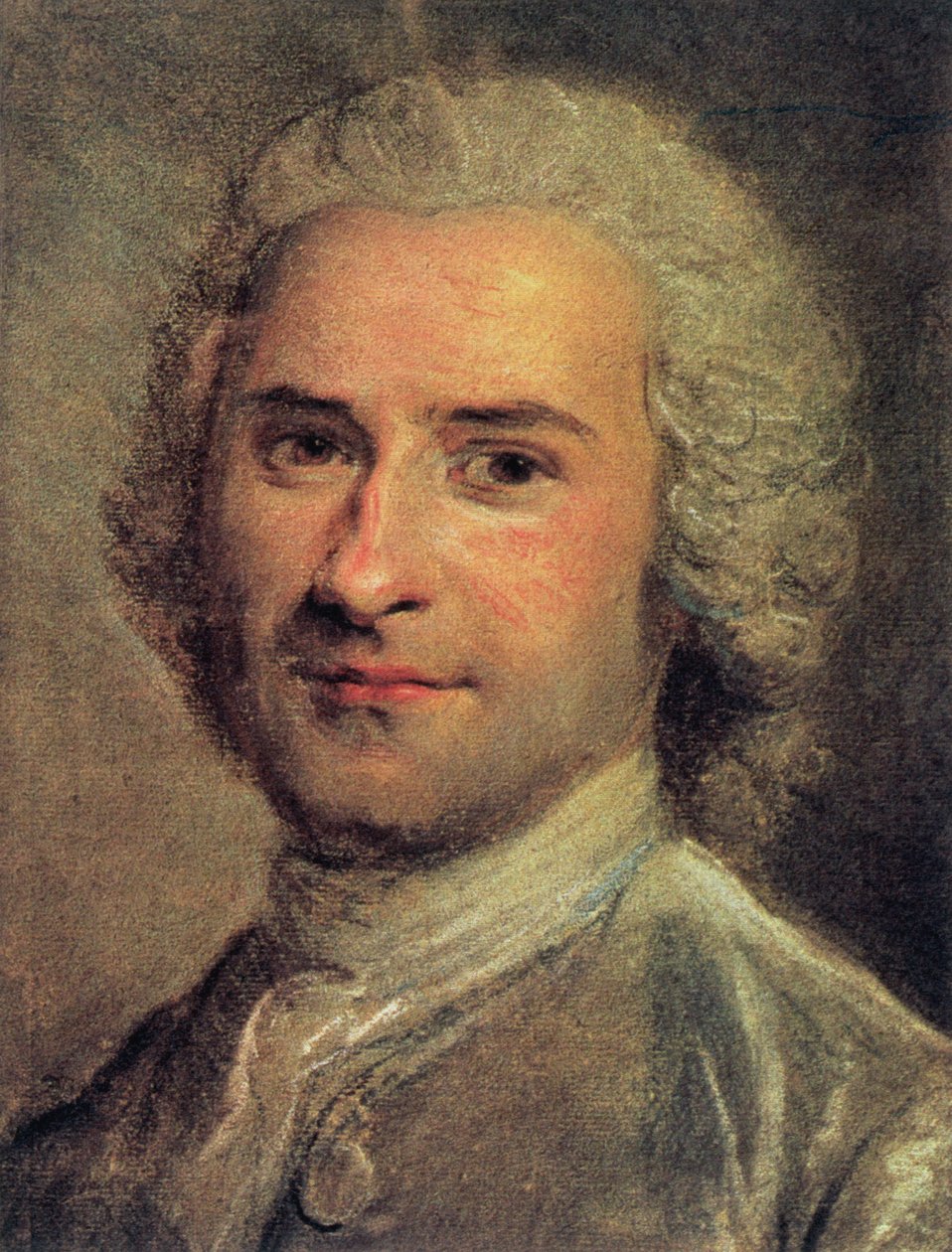 Jean Jacques Rousseau portréja, 1712-78 (nyomtatás) alkotó: Maurice Quentin de La Tour