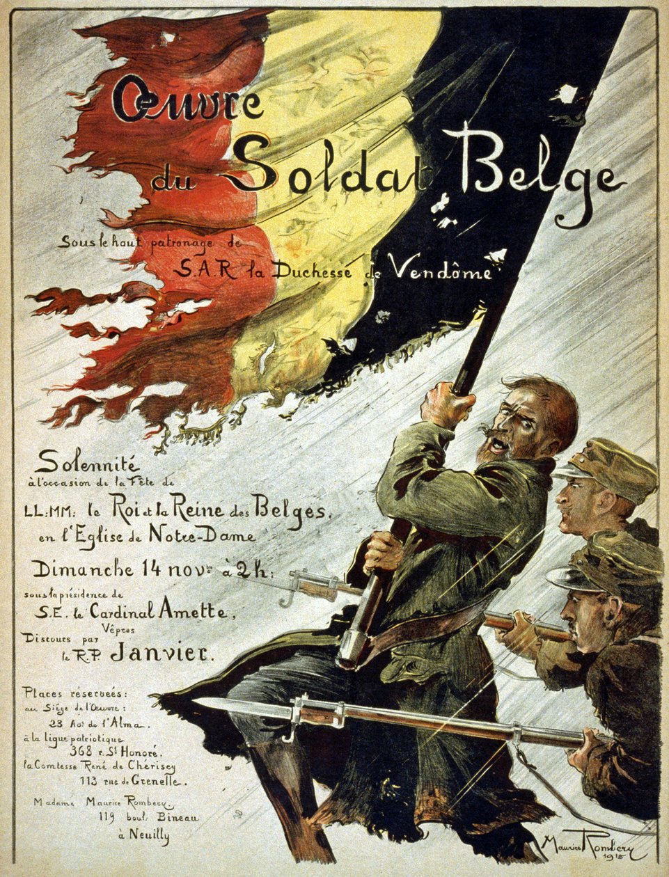 A Belga Katona Szövetsége, 1915 alkotó: Maurice Romberg
