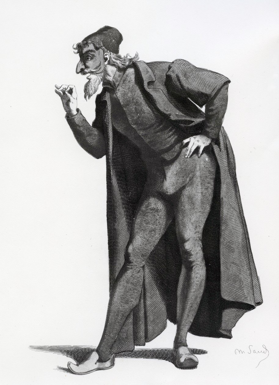 Illusztráció: Masques et Buffons, 1862 alkotó: Maurice Sand