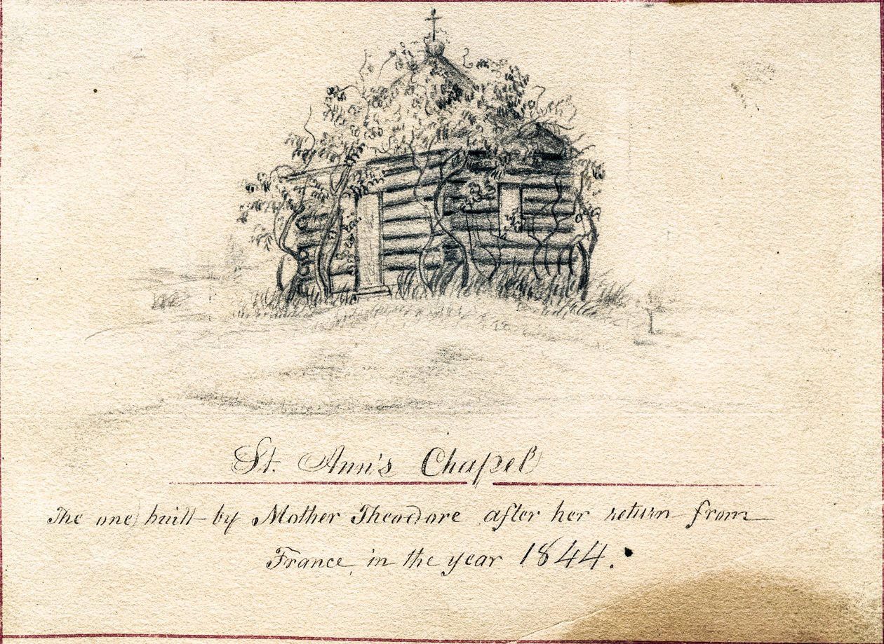 Az első Szent Anna-kápolna a Szent Mária-erdei Gondviselés nővéreinek telkén alkotó: Maurice Schnell