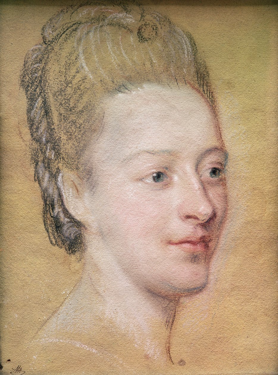 Isabelle de Charriere (1740-1805) portréja Belle de Zuylen, 1766 (pasztell, papíron) alkotó: Maurice Quentin de La Tour