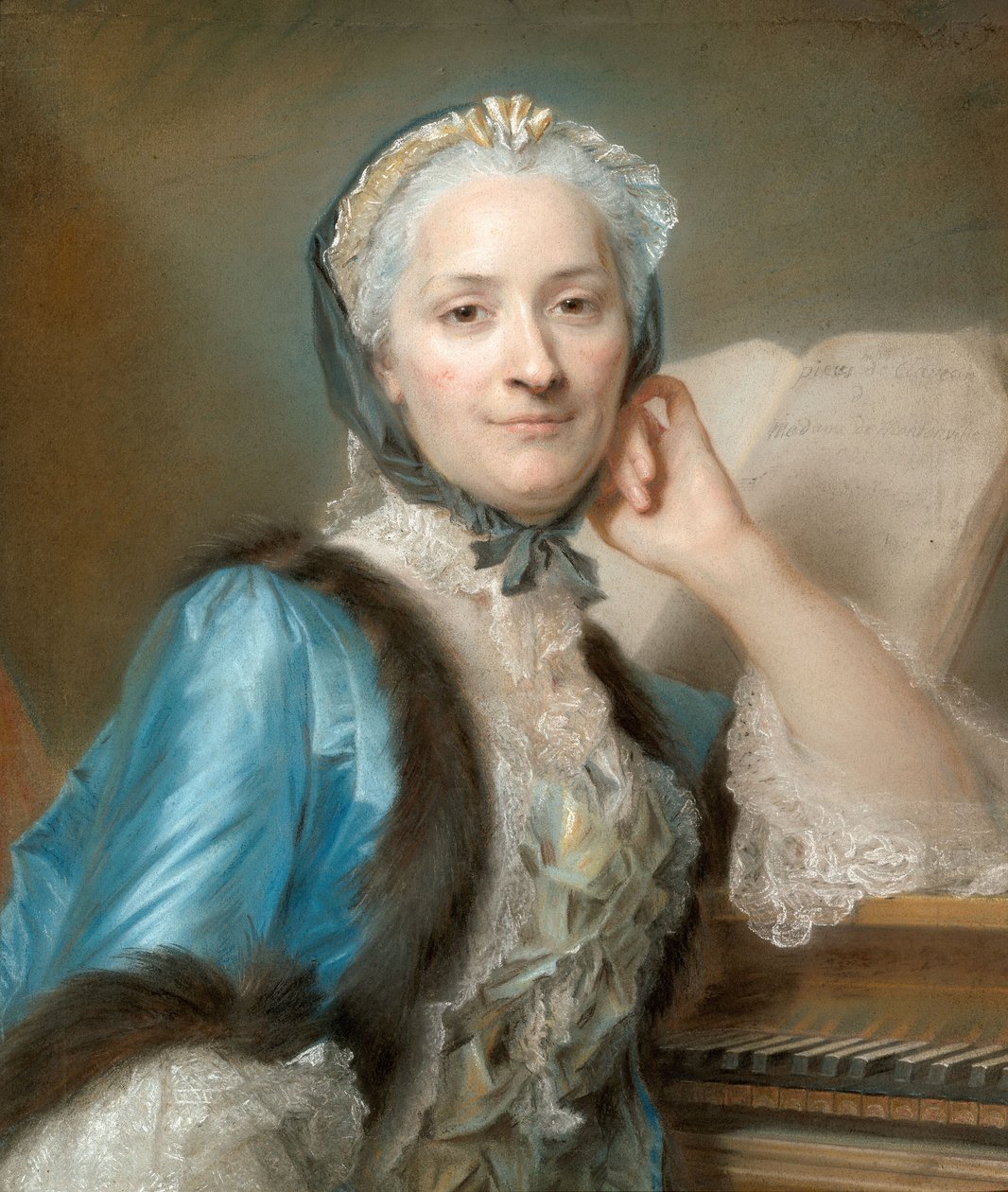 Madame Anne-Jeanne Cassanéa de Mondonville, született Boucon (1708-1780) portréja alkotó: Maurice-Quentin de La Tour