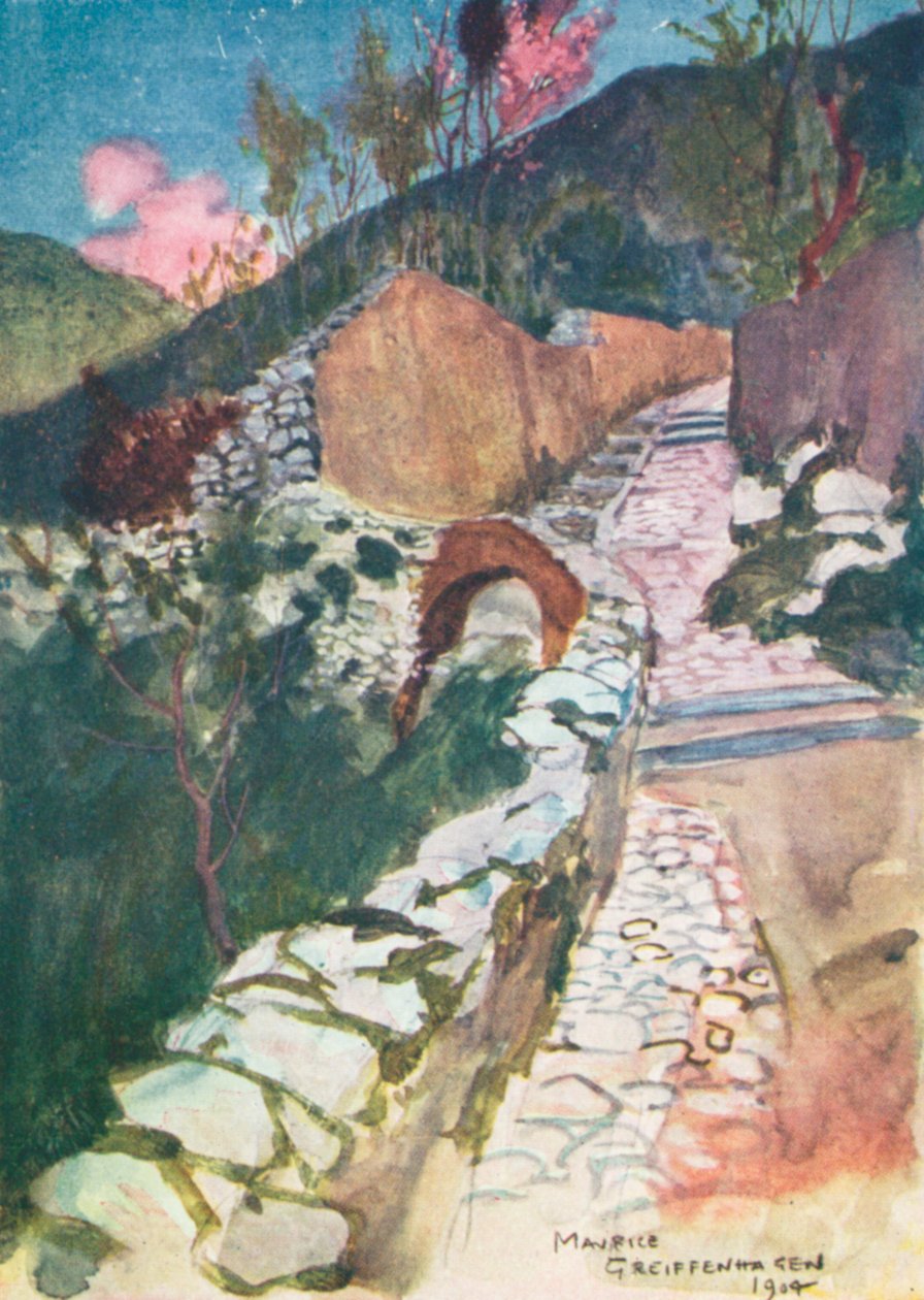 Út Castellamare közelében (színes litográfia) alkotó: Maurice (after) Greiffenhagen