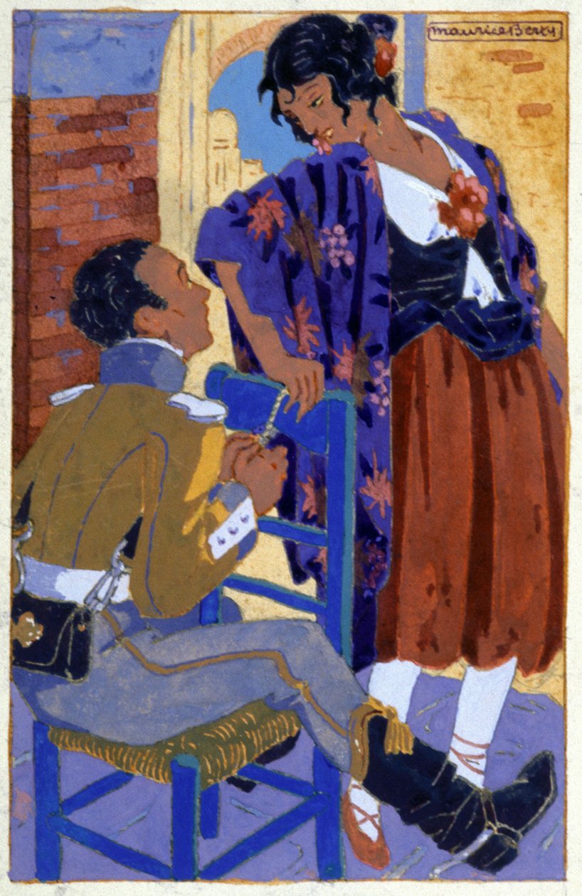 Don Jose és Carmen, c. 1930 (illusztráció) alkotó: Maurice Berty