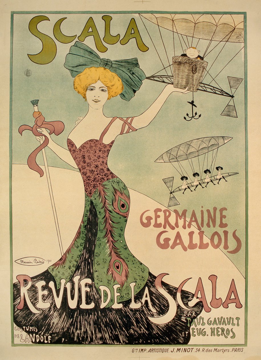 Revue de la Scala plakát, 1901 alkotó: Maurice Biais