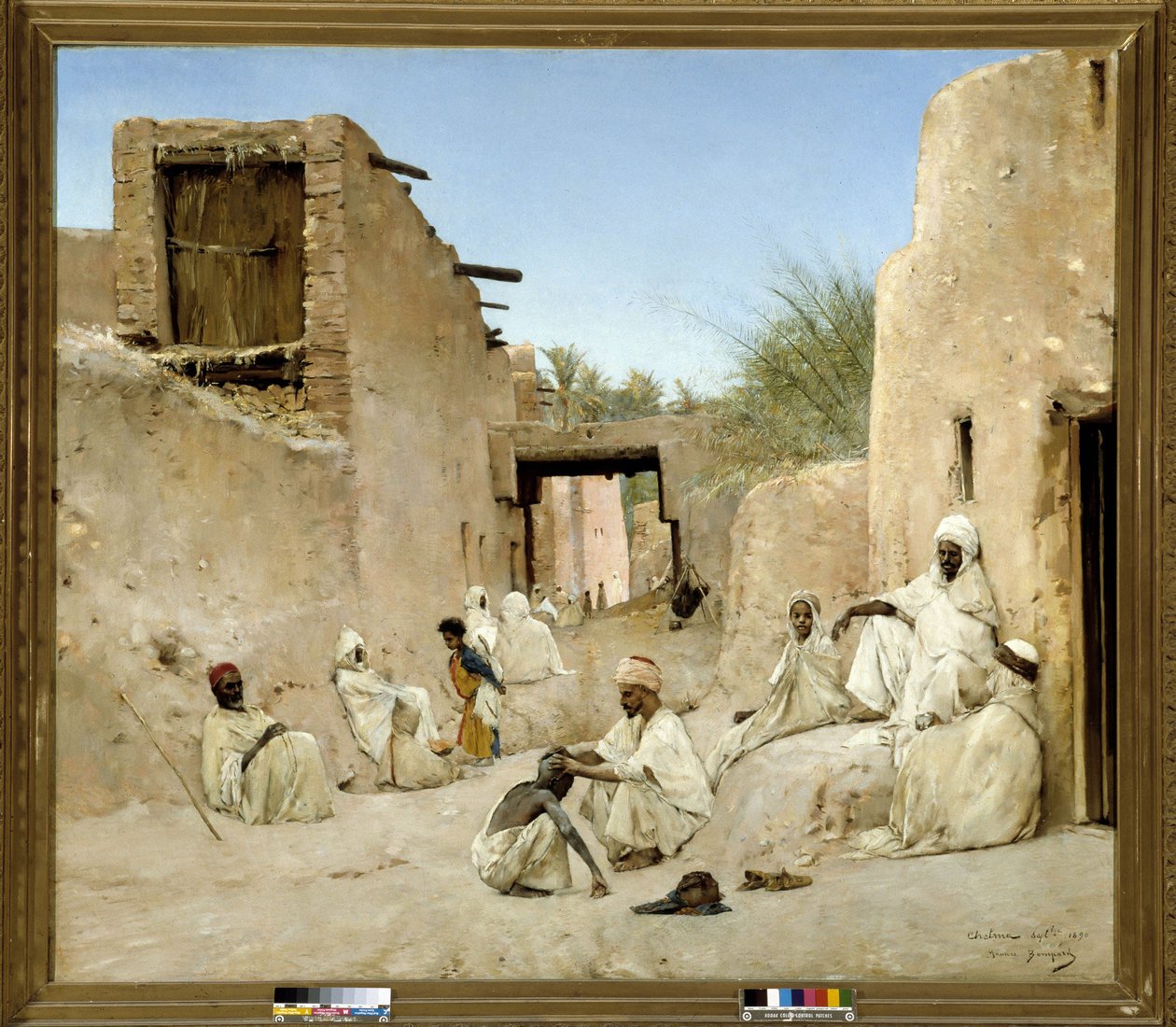 A Chetma oázisa utcája Algériában Maurice Bompard (1857-1936) festménye 1882 Dim. 140x160 cm. alkotó: Maurice Bompard