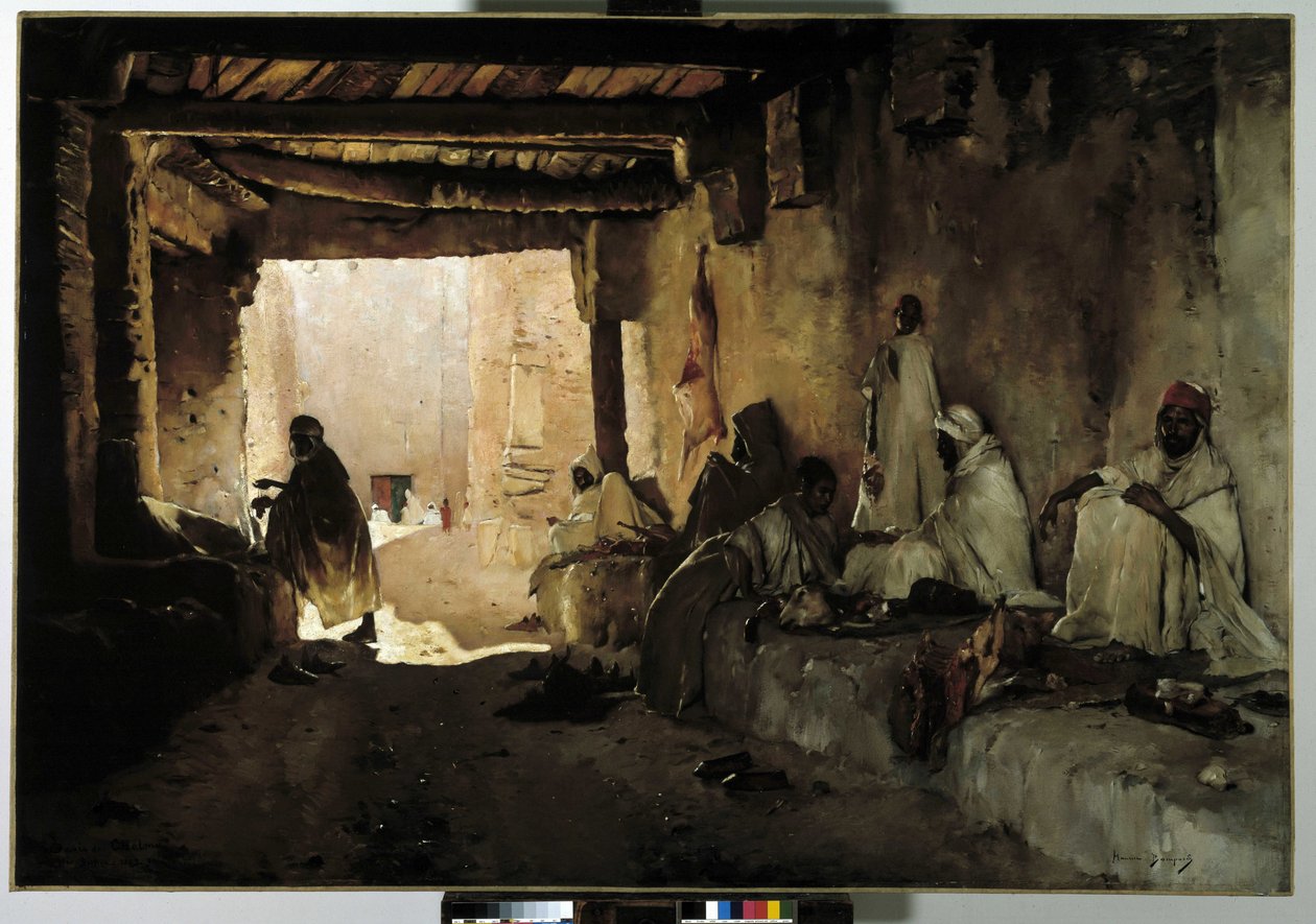 Chelma oázisa hentesei, Biskra, Algéria alkotó: Maurice Bompard