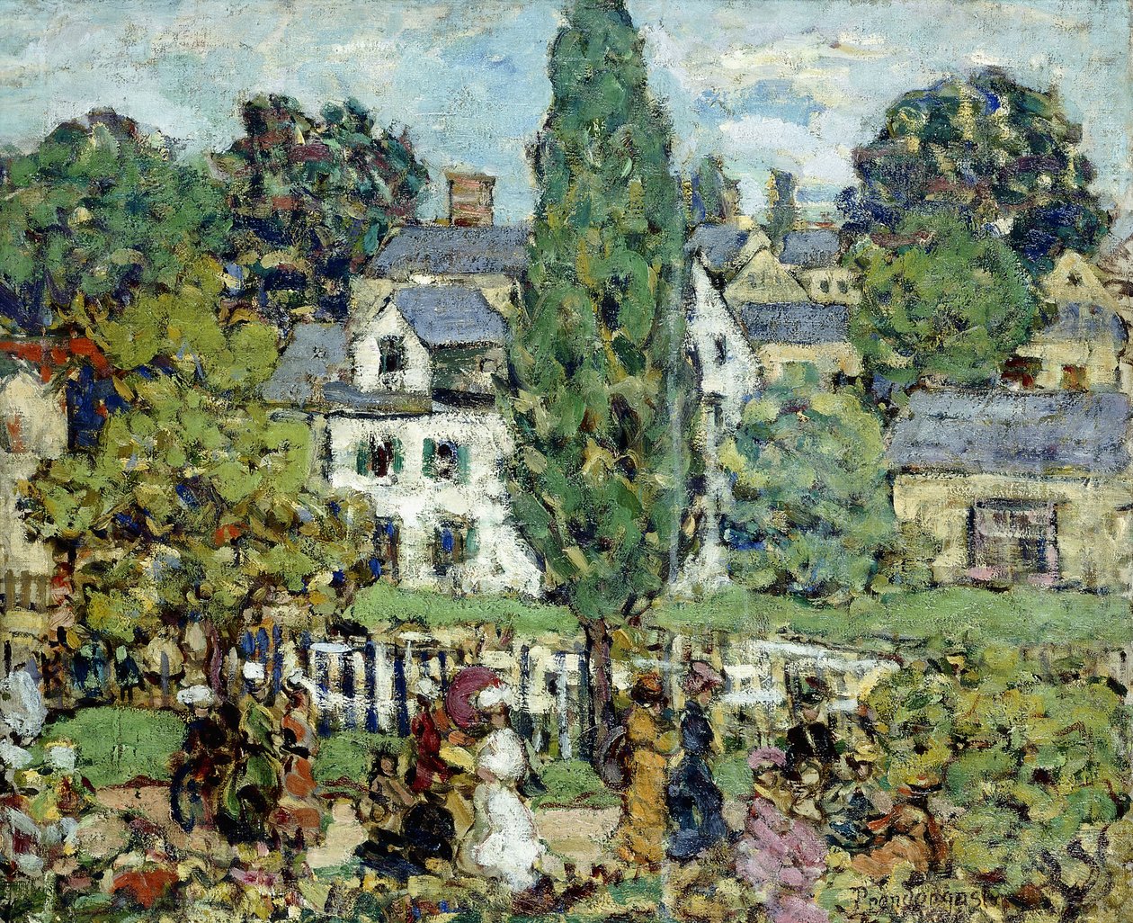 Délutáni séta, nyár, alkotó: Maurice Brazil Prendergast